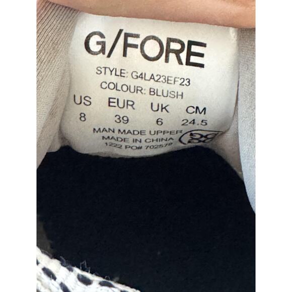 G/FORE Golf Shoes Womens Size 8 Blush Pink Spikeless Athletic Sneaker Comfort - Picture 6 of 15